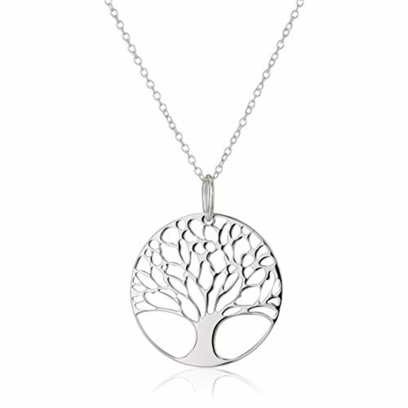 NEW Tree of life Charm filigree Necklace SS 925 - Picture 1 of 3